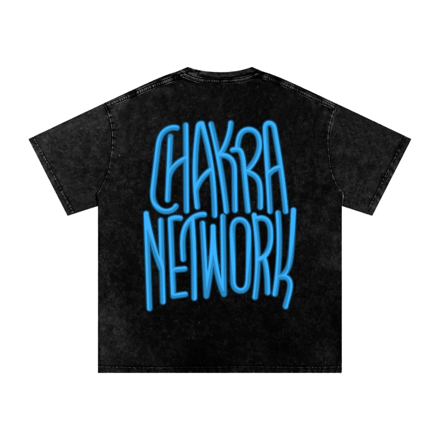 Chakra Network Snow Washed Oversized Cotton T-Shirt